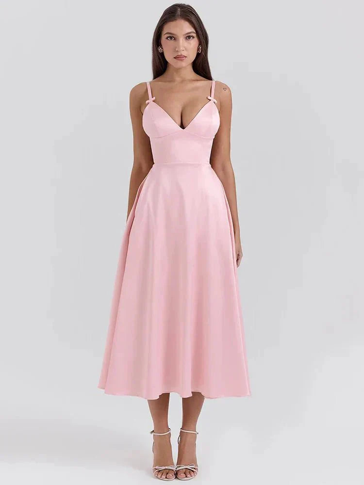 Glamorous Satin Midi Dress
