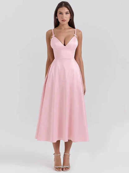 Glamorous Satin Midi Dress