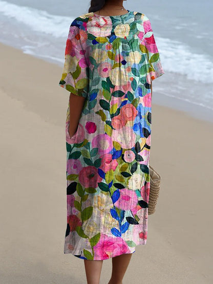 Vibrant Garden Bloom Dress