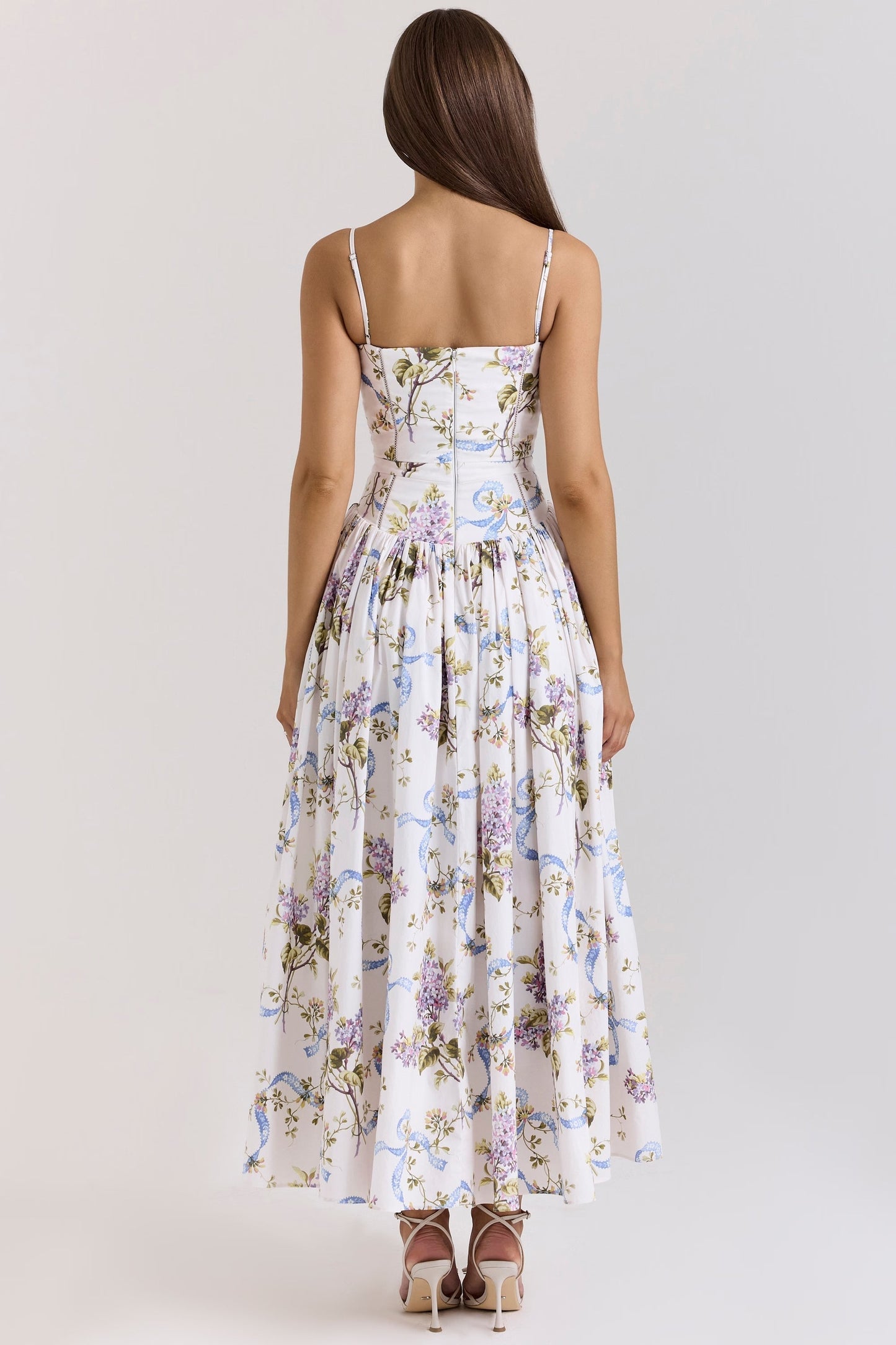 Sculpting Floral Midi Dress