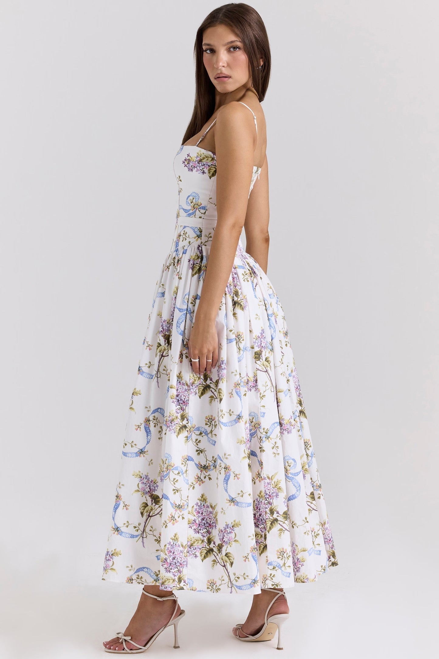 Sculpting Floral Midi Dress